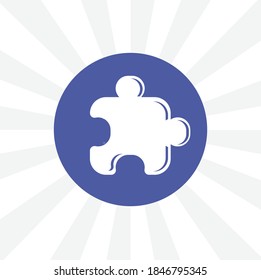 Puzzle isolated simple solid vector icon