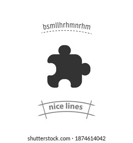 Puzzle isolated vector icon. baby design element