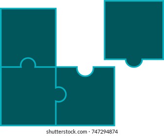 Puzzle isolated vector illustration