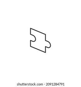 puzzle isometric line icon, editable stroke icon
