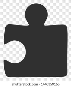 Puzzle item EPS vector icon. Illustration contains flat puzzle item iconic symbol on a chess transparent background.
