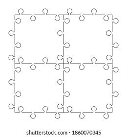 puzzle jigsaw or autism puzzle piece symbol flat vector icon for apps and websites