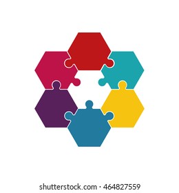 puzzle jigsaw game figure icon. Isolated and flat illustration. Vector graphic
