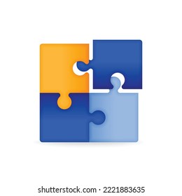 Puzzle or Jigsaw Icon. Teamwork and Collaboration Icons. Play and games Icon. Can be used for businesses, websites, mobile apps, posters, ads flyers, banners