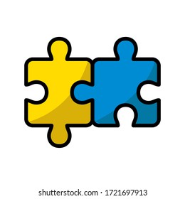 puzzle - Icono de rompecabezas plantilla de diseño vectorial