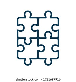 puzzle - jigsaw puzzle icon vector design template