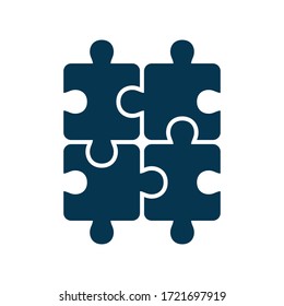 puzzle - jigsaw puzzle icon vector design template