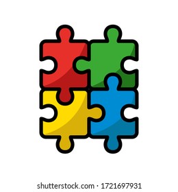 puzzle - jigsaw puzzle icon vector design template