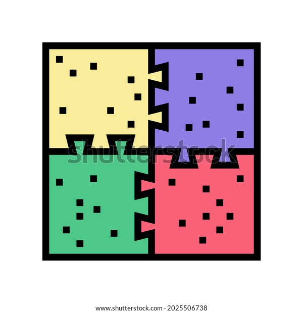 puzzle jigsaw\
kindergarten color icon vector. puzzle jigsaw kindergarten sign.\
isolated symbol\
illustration