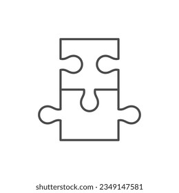 Puzzle jigsaw line outline icon