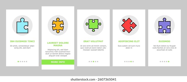 puzzle jigsaw piece, business onboarding mobile vector shape part, idea connection, solution teamwork, game, design, match element puzzle jigsaw piece, business illustrations