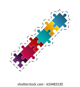 puzzle jigsaw solution image vector illustration eps 10