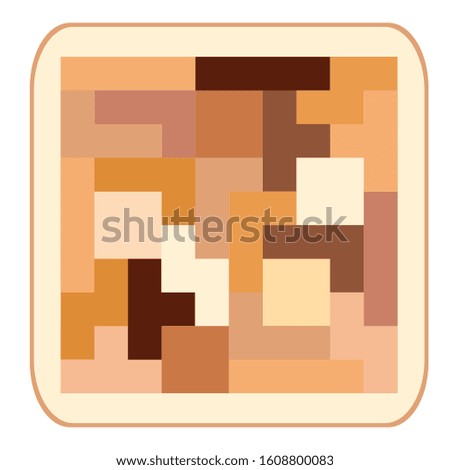 Puzzle jigsaw toy flat vector