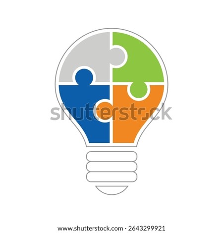 Puzzle Light Bulb Idea Genius Lighting