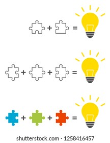 Puzzle light bulb -solution image-