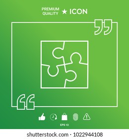 Puzzle line icon