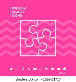 Puzzle line icon
