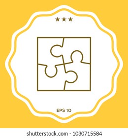 Puzzle line icon