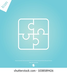 puzzle line icon