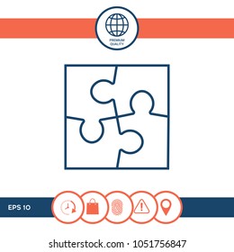 Puzzle line icon