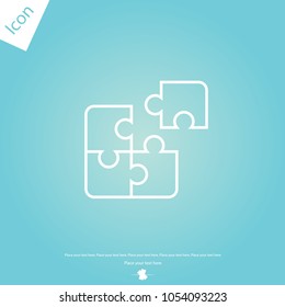 Puzzle line icon