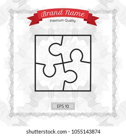 Puzzle line icon