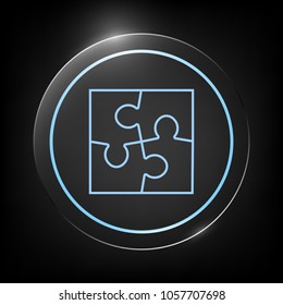 Puzzle line icon