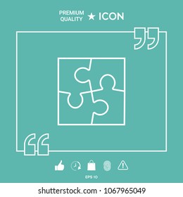 Puzzle line icon