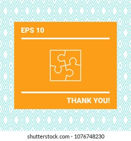 Puzzle line icon
