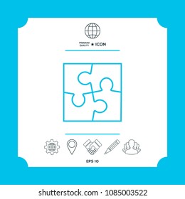 Puzzle line icon
