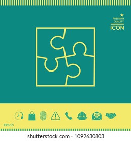 Puzzle line icon