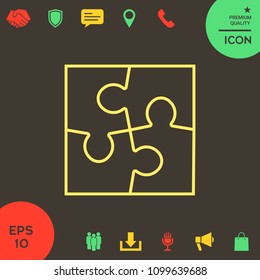 Puzzle line icon