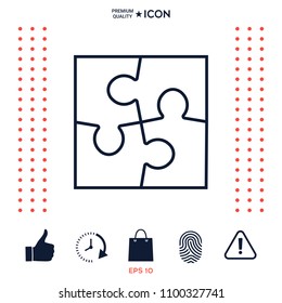 Puzzle line icon
