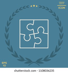 Puzzle line icon
