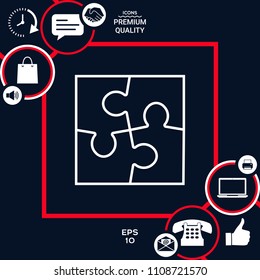 Puzzle line icon