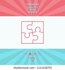 Puzzle line icon