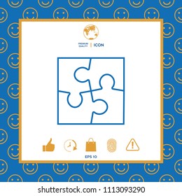 Puzzle line icon