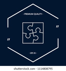 Puzzle line icon