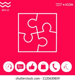 Puzzle line icon