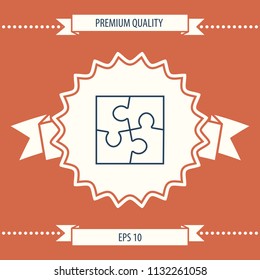 Puzzle line icon
