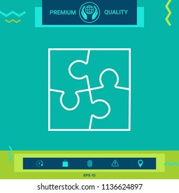 Puzzle line icon