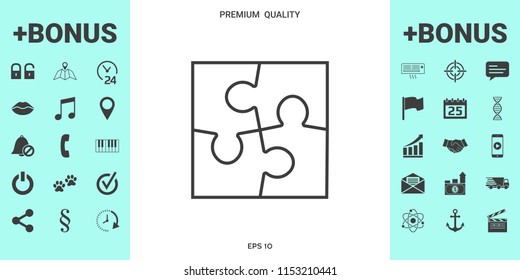 Puzzle line icon