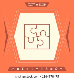 Puzzle line icon