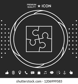 Puzzle line icon