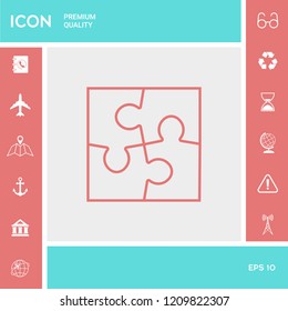 Puzzle line icon