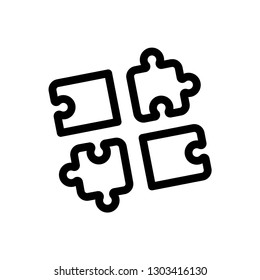 Puzzle Line Icon