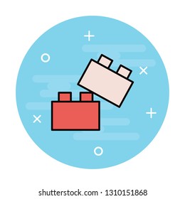 Puzzle line icon