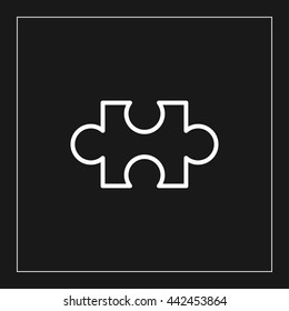 puzzle line icon