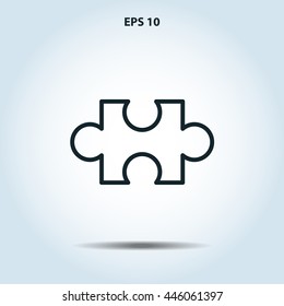 puzzle line icon