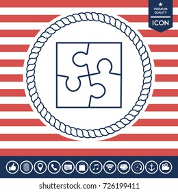 Puzzle line icon